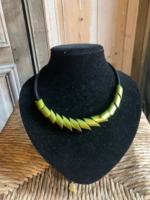 Tjonge Jonge Sieraden - Collier cilinders - lime