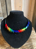Tjonge Jonge Sieraden - Collier cilinders - Multi colour