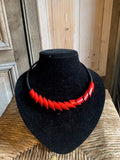 Tjonge Jonge Sieraden - Collier cilinders - Rood