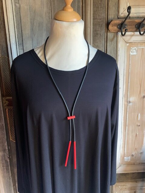 Tjonge Jonge Sieraden - Collier lang Rood