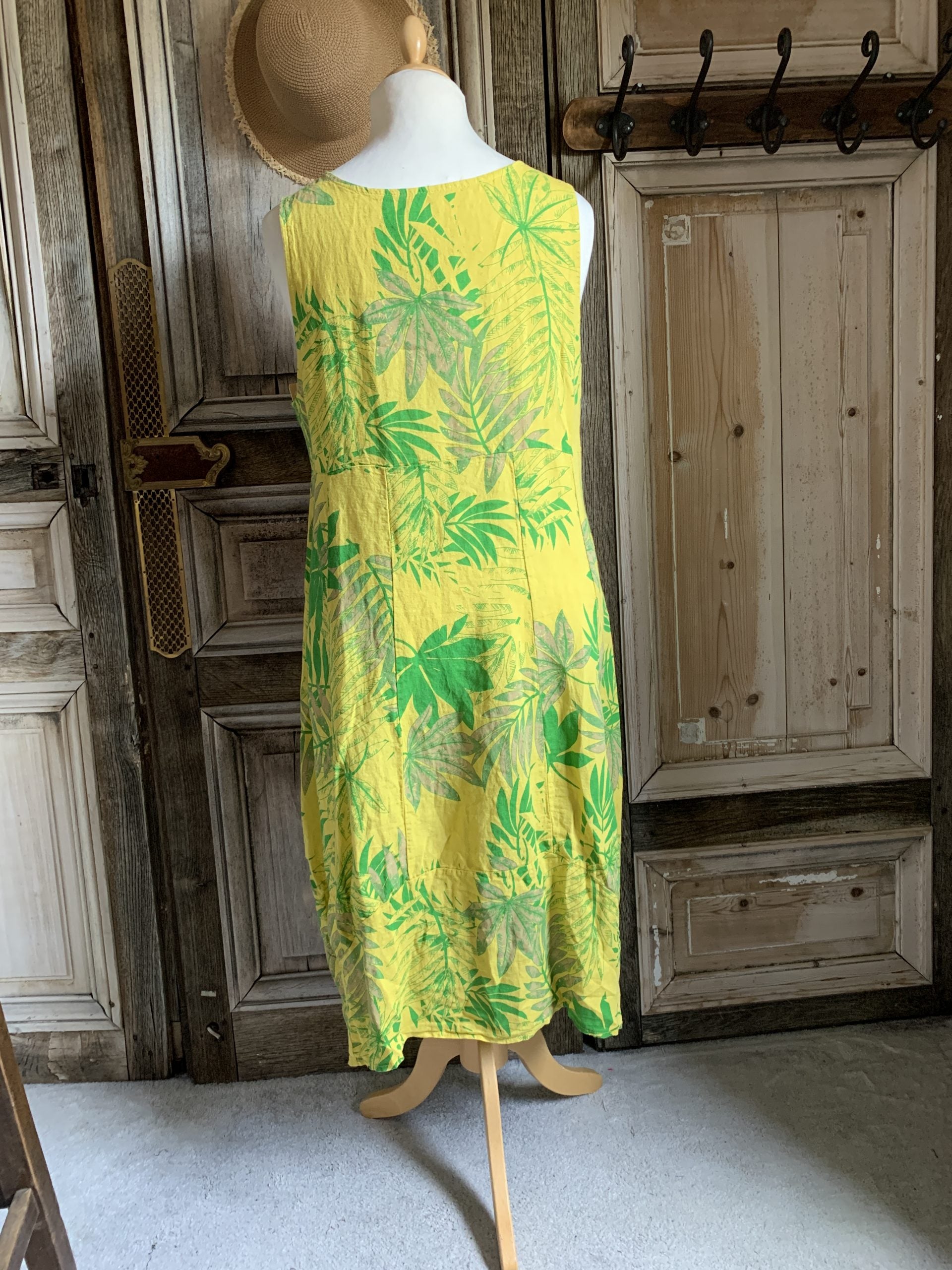BB Style - Linnen Jurk zonder mouw bloemen