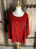 Normal Crazy - New Moza lange mouw batik rood stip Rood