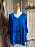 Angel Circle - Blouse crincle #1745T- Koningsblauw maat S