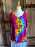 Normal Crazy - Blouse 78 korte mouw bloem