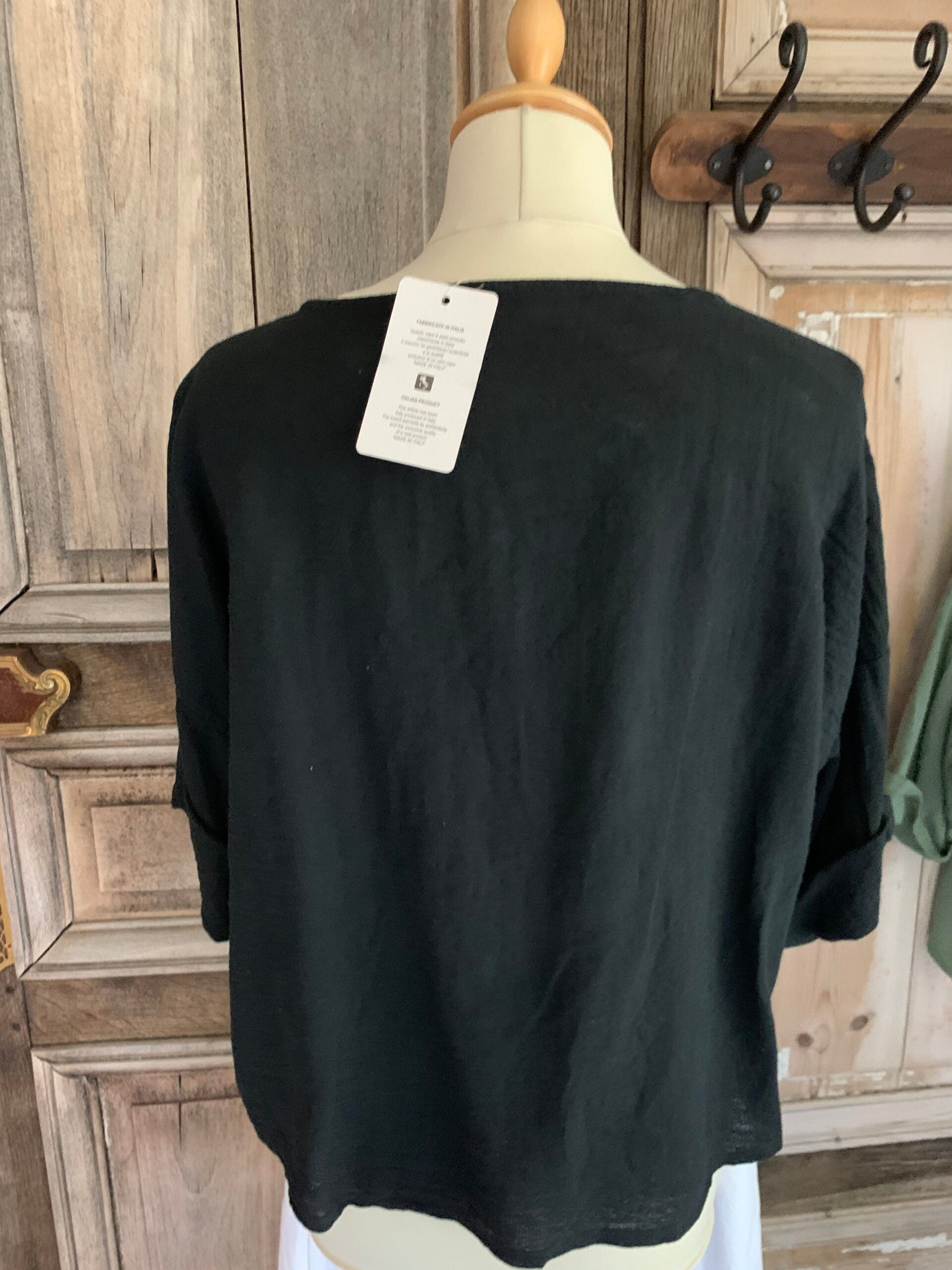 BBstyle blouse jasje katoen Black