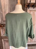 BBstyle blouse jasje katoen leger groen