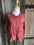 Normal Crazy - Blouse India lange mouw - Rood