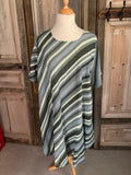 BB style jurk streep (groen