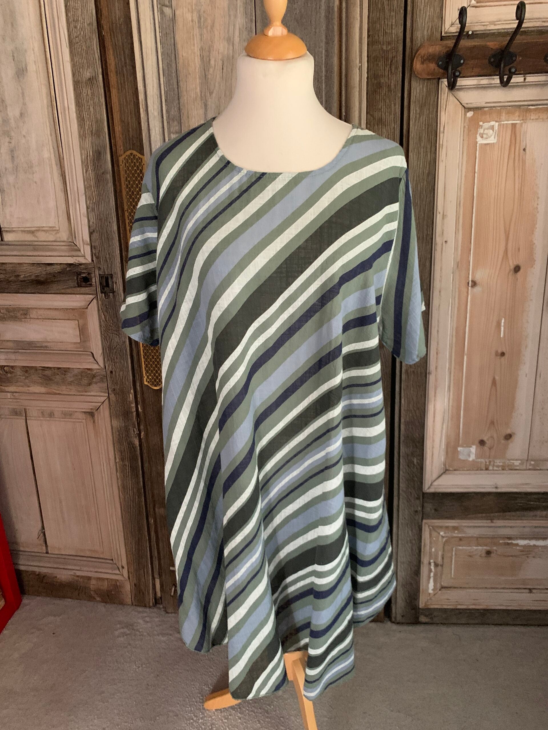 BB style jurk streep (groen
