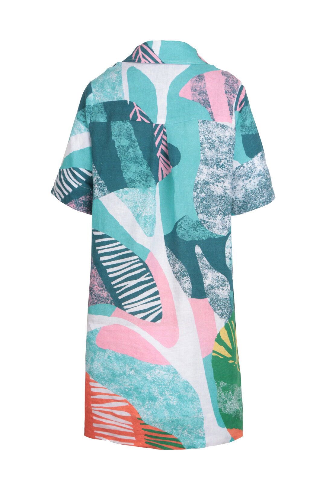 IVKO - V-hals jurk/tuniek - maximalist tropics pattern - Aqua