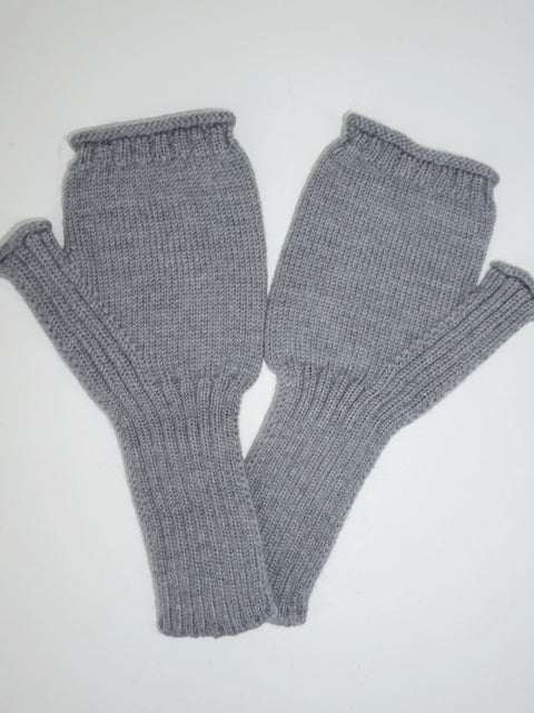Invero - Handschoenen Karina met duimen - 100% wol - Grau