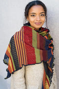 Invero Töne - Driehoekige Merino omslagdoek Kyra 100% wol - Drops