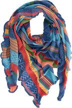 Invero Töne - Driehoekige Merino omslagdoek Kyra 100% wol - Konfetti