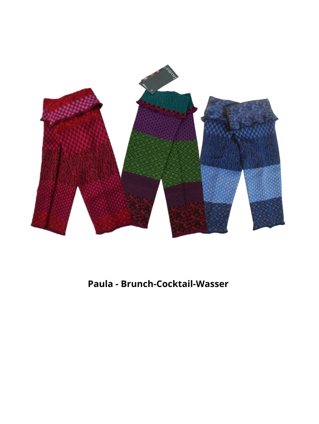 Invero Mustermix - Beenwarmers Paula - Diverse kleuren wol (magenta)