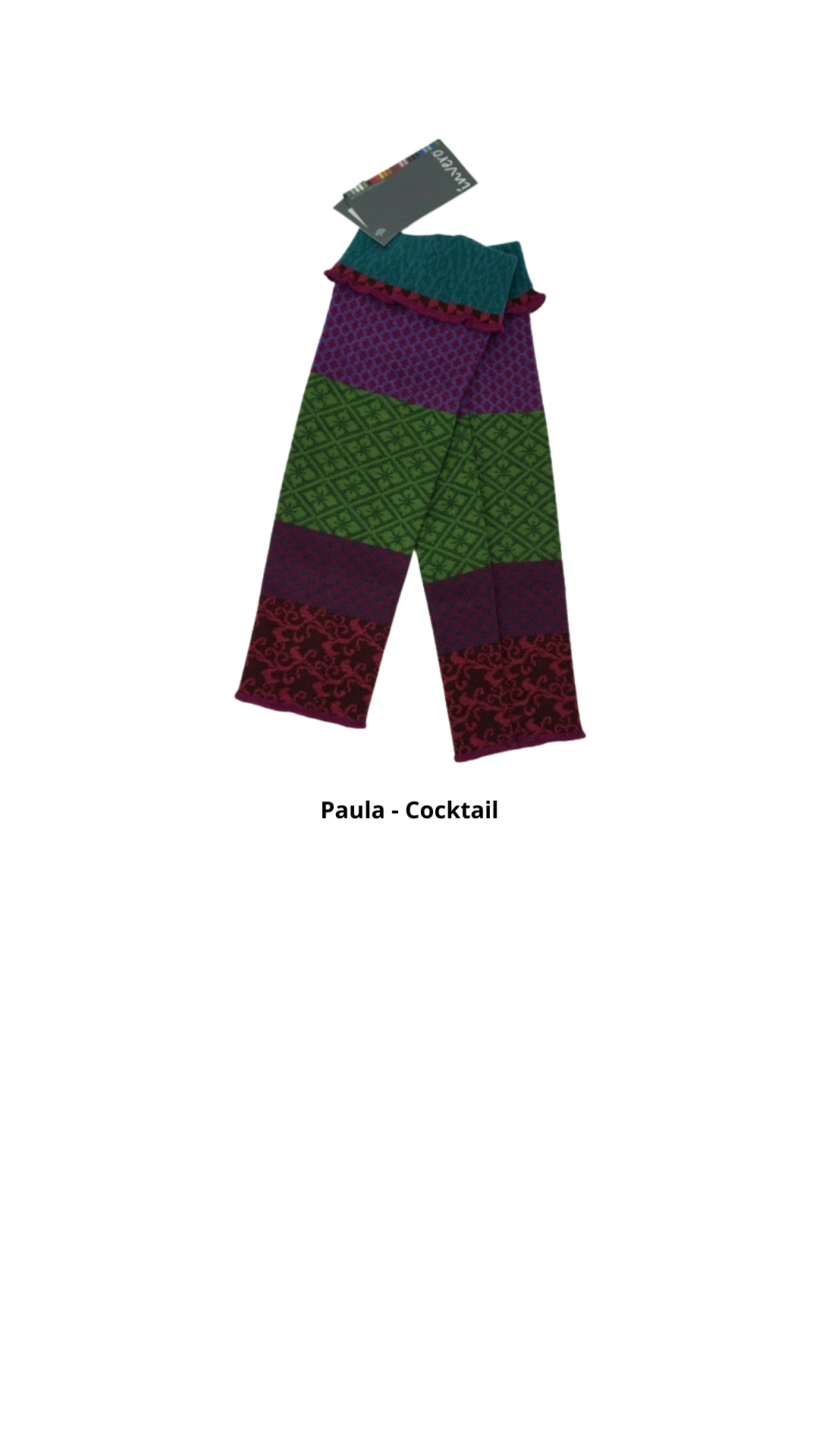 Invero Mustermix - Beenwarmers Paula - Diverse kleuren wol (magenta)