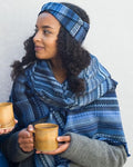 Invero - driehoekige omslagdoek Tiziana - Jeans