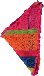 Invero Töne - Driehoekige Merino omslagdoek Kyra 100% wol  - Karneval