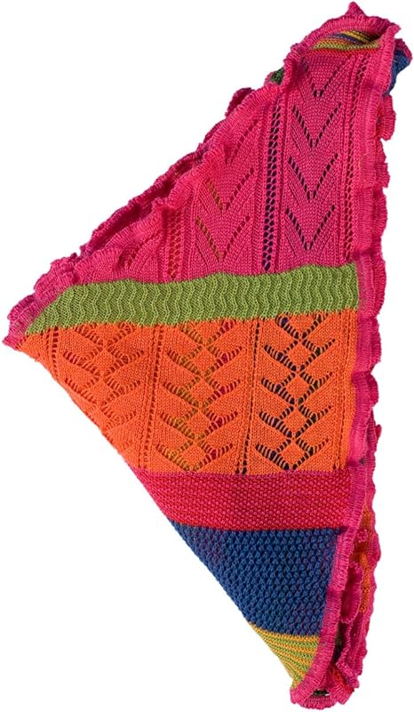 Invero Töne - Driehoekige Merino omslagdoek Kyra 100% wol  - Karneval