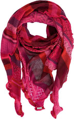 Invero Töne - Driehoekige Merino omslagdoek Kyra 100% wol - Pink/magenta