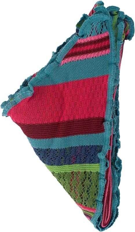 Invero Töne - Driehoekige Merino omslagdoek Kyra 100% wol  - Fantasy