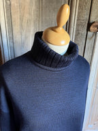 Invero - Trui met col - Donker blauw - Maat 2 wol