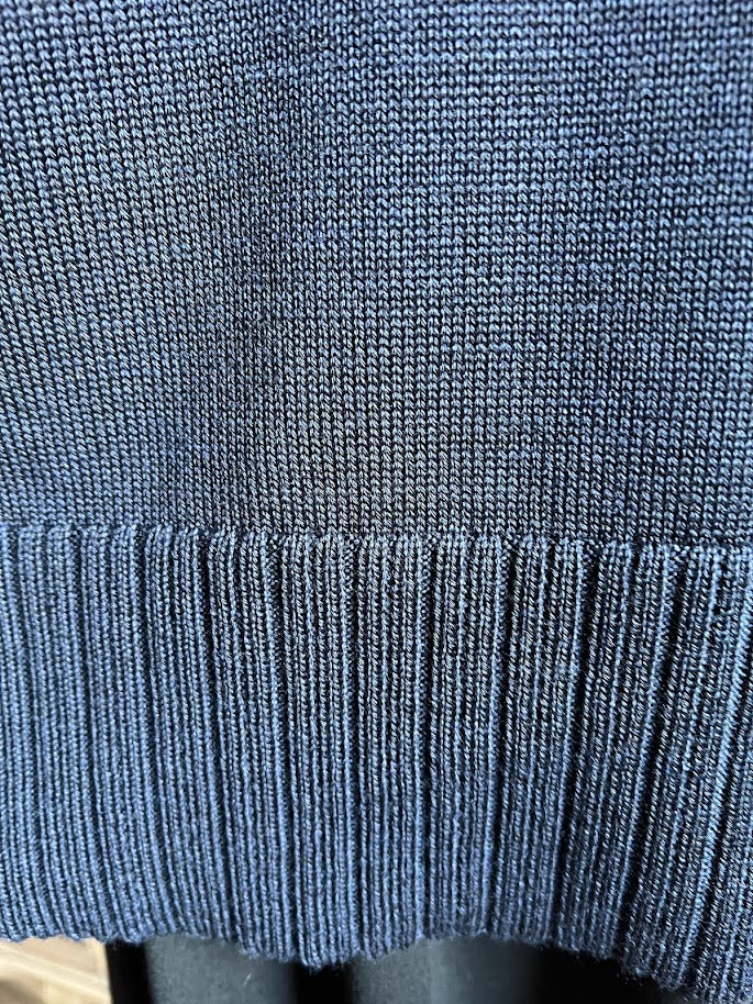 Invero - Trui met col - Donker blauw - Maat 2 wol