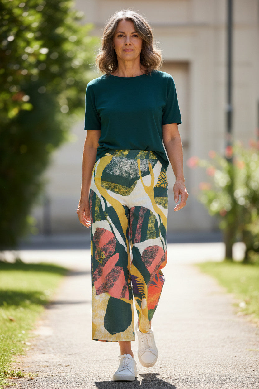 IVKO - Linnen broek - Print maximalist tropics pattern