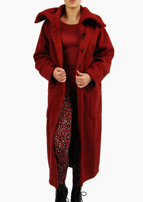 Boris - Lange jas met knopen - nr. 1118 Rood