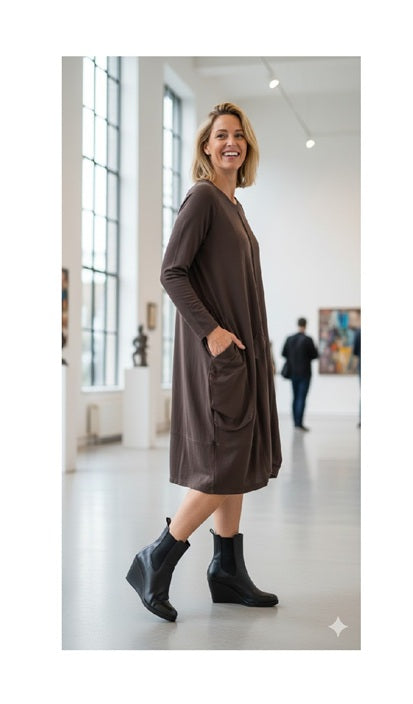 Sinne - Jurk - Bruin