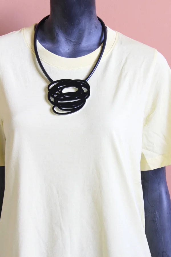 Trijn sieraden - Ketting Doodle krassen (#K24-30) - Zwart en Wit