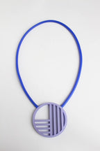 Trijn sieraden - Ketting Bauhaus (#K24-31) - Blauw/Lavendel