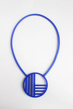 Trijn sieraden - Ketting Bauhaus (#K24-31) - Blauw/Lavendel