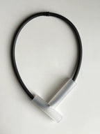 Trijn sieraden - Ketting acrylaat + rubber  (#K25-16)