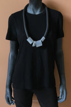 Trijn sieraden - Ketting acrylaat + rubber  (#K25-17)