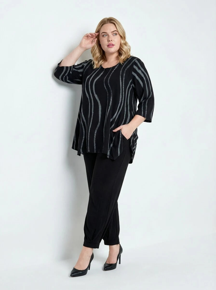 Angel Circle - Blouse KV1873T - Zwart-grijs 2644