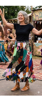 Normal Crazy - Lange Rok Kai - patchwork mixed