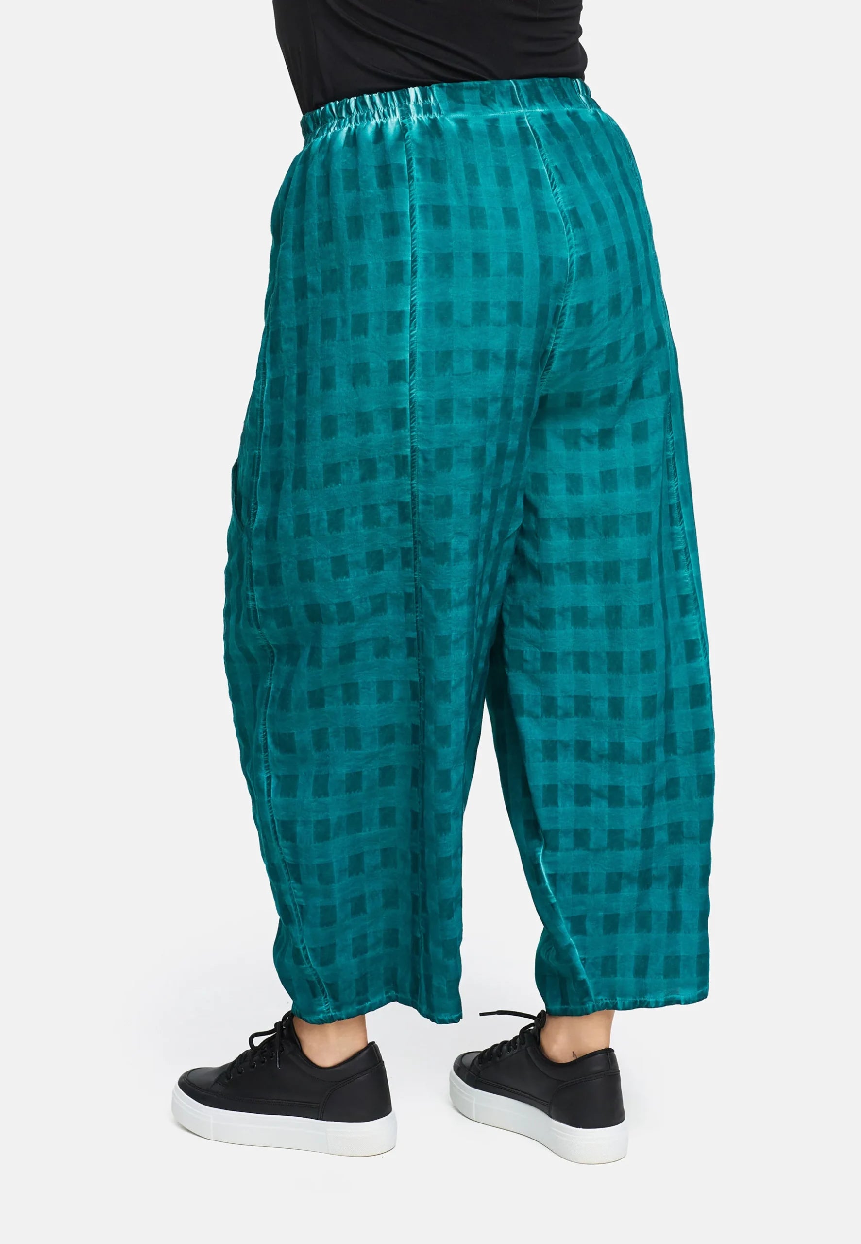 Kekoo - Lichte broek Velena met wijde broekspijp - Print Petrol