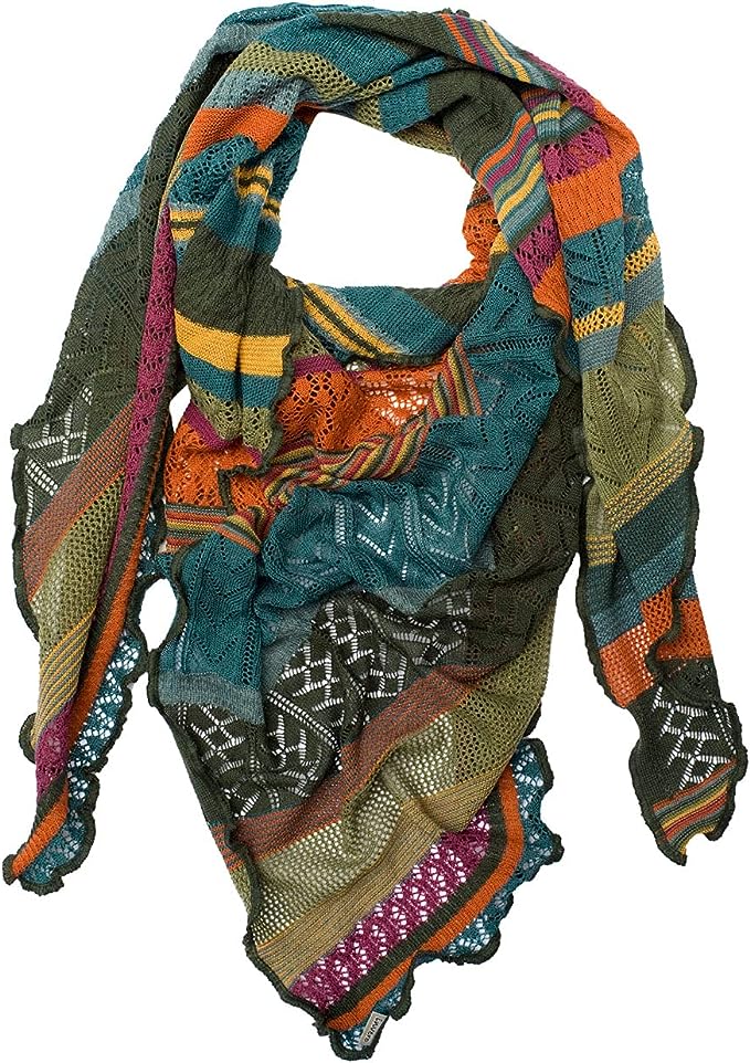 Invero Töne - Driehoekige Merino omslagdoek Kyra 100% wol - Harmony