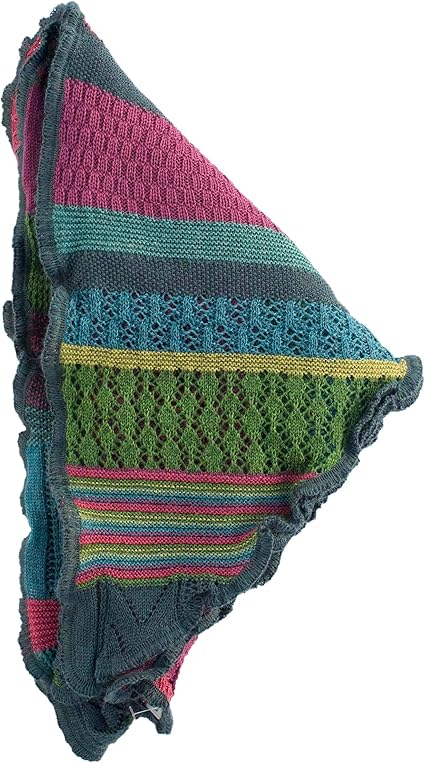 Invero Töne - Driehoekige Merino omslagdoek Kyra 100% wol  - Magic