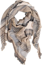 Invero Töne - Driehoekige Merino omslagdoek Kyra 100% wol - Sand