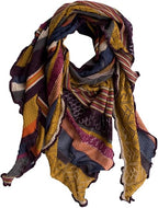 Invero Töne - Driehoekige Merino omslagdoek Kyra 100% wol - Spicy
