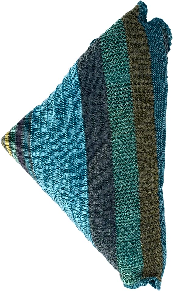 Invero Töne - Driehoekige Merino omslagdoek Kyra 100% wol - Petrol