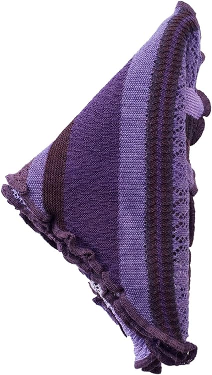 Invero Töne - Driehoekige Merino omslagdoek Kyra 100% wol  - Lila