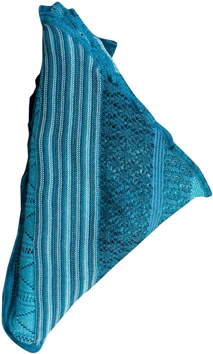 Invero Töne - Driehoekige Merino omslagdoek Kyra 100% wol - Turkis