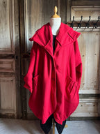 La Bass - Jas met wol grote kraag - Rood