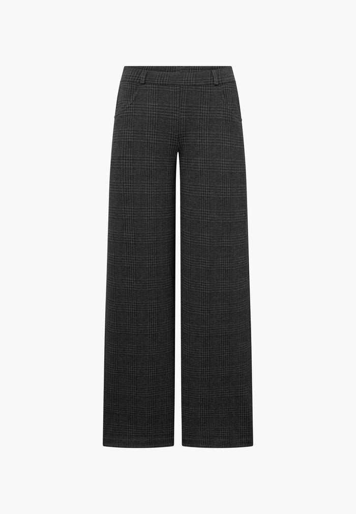 LauRie - Donna Loose ML Viscose (#101192) - Anthracite Check