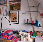 Liz & Joe - Patchwork sjaal, viscose - Regenboog