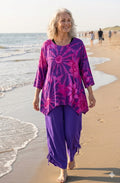 Luna Serena - Tuniek Loes - 10 Magenta/Roze/Paars bloem