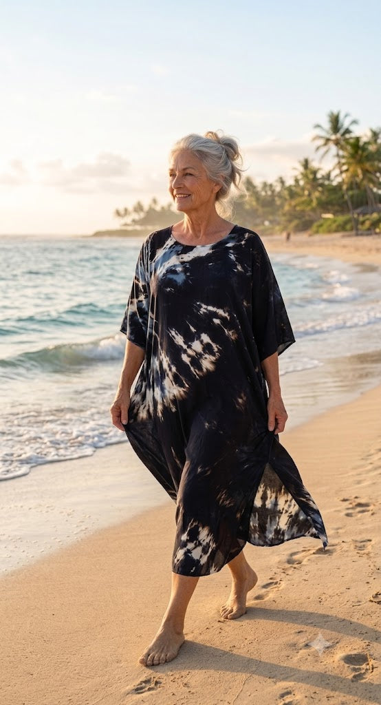 Luna Serena - Kaftan Classic - 34 Black/white/blue