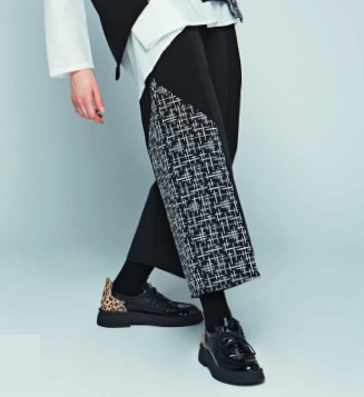 Luukaa - Broek 24K214 - Print Black/white